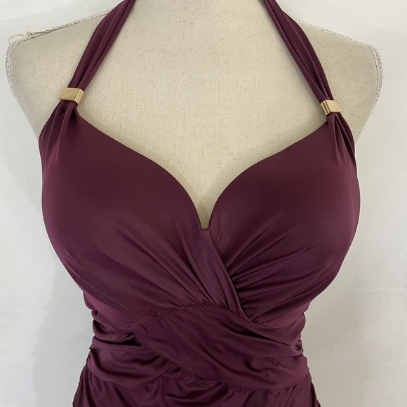 Victoria's Secret Swim Unforgettable One Piece Bathing Suit 38D Ruched - Picture 3 of 7